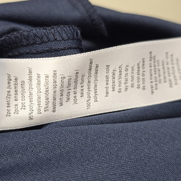 Alex Evenings Plus Tea-Length Firework Sequin Dress Size 20 W NWT Navy Blue - Picture 5 of 12